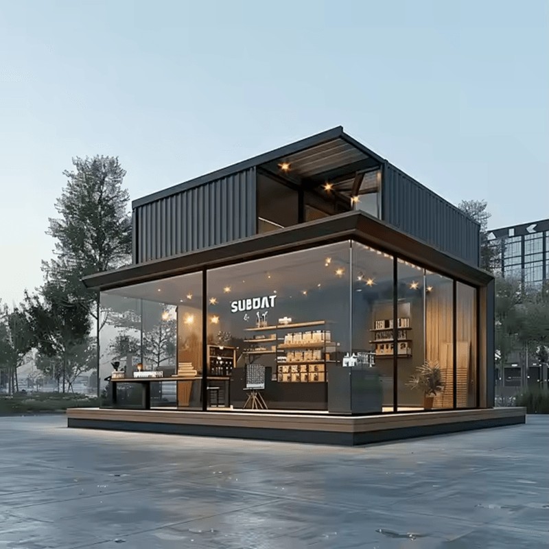 Prefabricerade containerhus för butiker