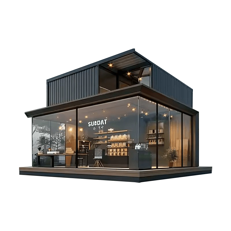 Prefabricerade containerhus för butiker