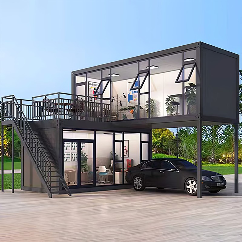 Glascontainerhus i två våningar Glascontainerhus i två våningar