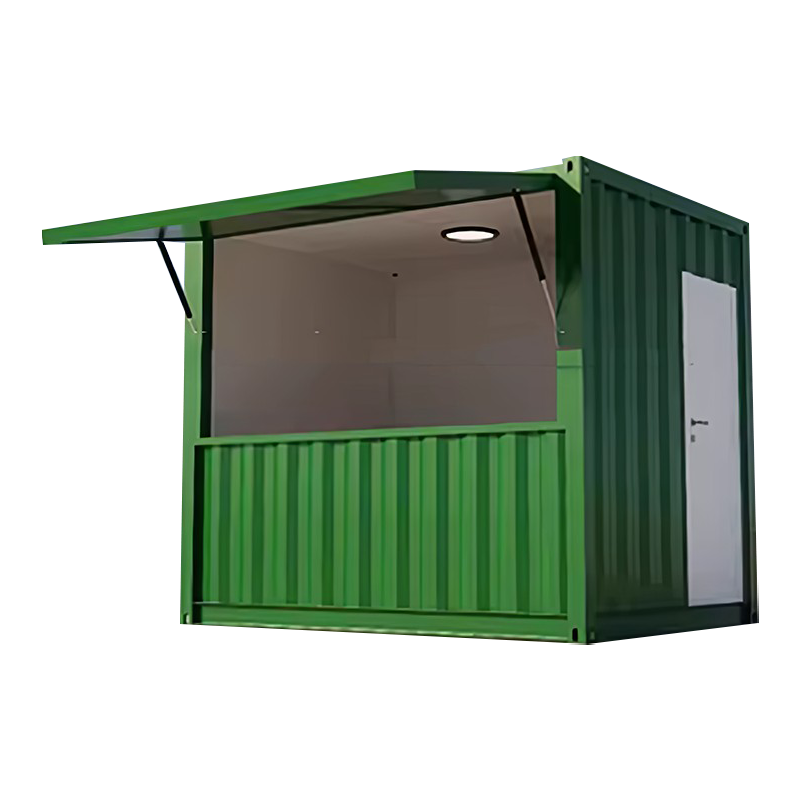 Container liten butik (korrugerad väggpanel)