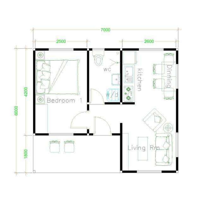 Modulär containerhytt av lätt stål Modulär containerhytt av lätt stål
